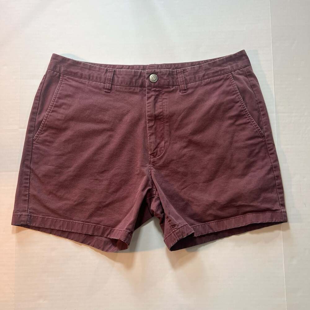 Bonobos Men's Maroon Chino Shorts size 35 slim 5in inseam